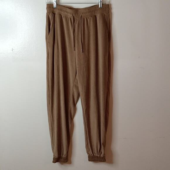 IBelieve women's size 1X tan corduroy Joggers. Loungewear - Picture 1 of 10